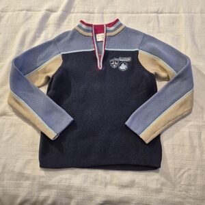 Hanna Andersson size 130 or 8 boys pullover sweater 1/4 zipper VGUC